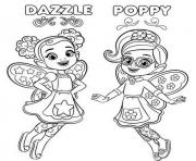 Coloriage dazzle et poppy butterbean cafe enchante