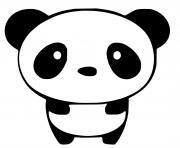 Coloriage panda kawaii