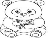 Coloriage adorable panda mignon bebe