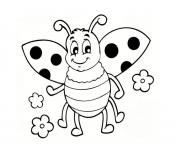 Coloriage jolie insecte coccinelle maternelle facile