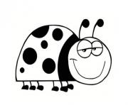 Coloriage adorable coccinelle