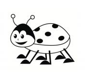 Coloriage coccinelle pour enfants maternelle