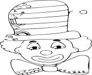 Coloriage clown avec son grand chapeau