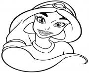 Coloriage princesse jasmine