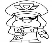 Coloriage brawl stars force starr colonel medor