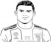 Coloriage Cristiano Ronaldo 7 Juventus Italie