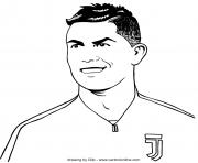 Coloriage Cristiano Ronaldo joueur de foot confiant