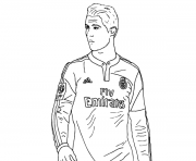 Coloriage cristiano ronaldo real madrid espagne equipe de foot