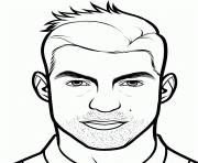 Coloriage cristiano ronaldo cr7 visage