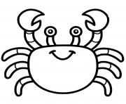 Coloriage crabe facile maternelle