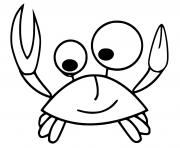 Coloriage crabe facile simple