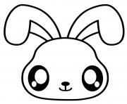 Coloriage lapin kawaii facile maternelle