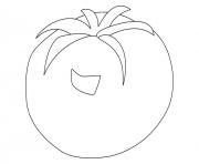 Coloriage tomate riche en vitamine A B C