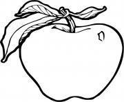 Coloriage pomme fruit realiste