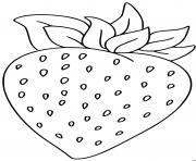 Coloriage belle fraise fruit rouge