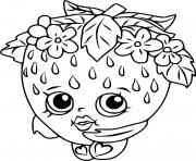 Coloriage fraise dessin kawaii de shopkins