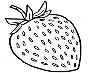 Coloriage fraise fruit rouge issu des fraisiers