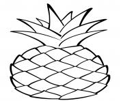 Coloriage ananas fruit exotiqque