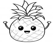 Coloriage ananas kawaii