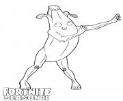 Coloriage peely fortnite banane danse