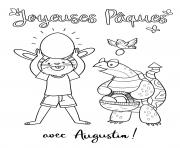 Coloriage augustin joyeuse paques