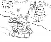 Coloriage loup auzou noel activite hiver