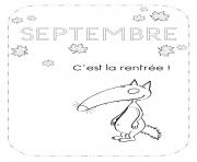 Coloriage loup auzou septembre cest la rentree