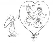 Coloriage loup auzou la saint valentin