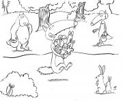 Coloriage loup auzou paques oeufs et lapins