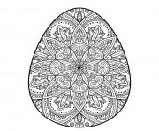 Coloriage oeuf de paques mandala adulte