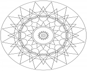 Coloriage mandala oeuf de paques et soleil par Lena London