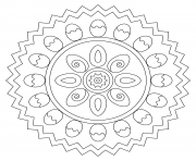 Coloriage mandala paques facile maternelle par Lena London