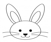 Coloriage lapin facile paques maternelle