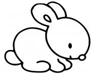 Coloriage petit lapin maternelle paques facile