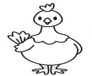 Coloriage poule paques maternelle