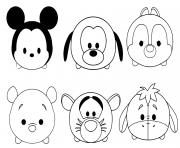 Coloriage disney kawaii mickey winnie tigrou