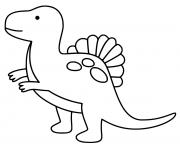 Coloriage dinosaure mignon