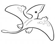 Coloriage dinosaure volant