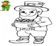 Coloriage enfants fete saint patrick