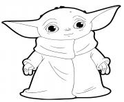 Coloriage baby yoda bebe