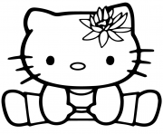 Coloriage hello kitty gymnastics sport