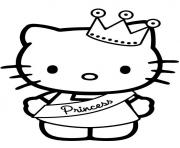 Coloriage hello kitty princesse