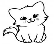 Coloriage adorable petit chatonon