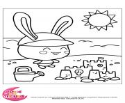 Coloriage titounis plage