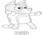 Coloriage Bluey Papa