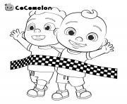 Coloriage cody et jj jay en competition