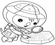 Coloriage shellington studies fossils octonauts