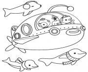 Coloriage les octonauts sous marin en aventure