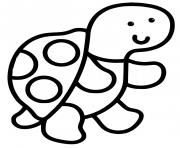 Coloriage tortue facile maternelle 2 ans