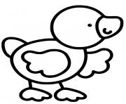 Coloriage canard facile maternelle 2 ans